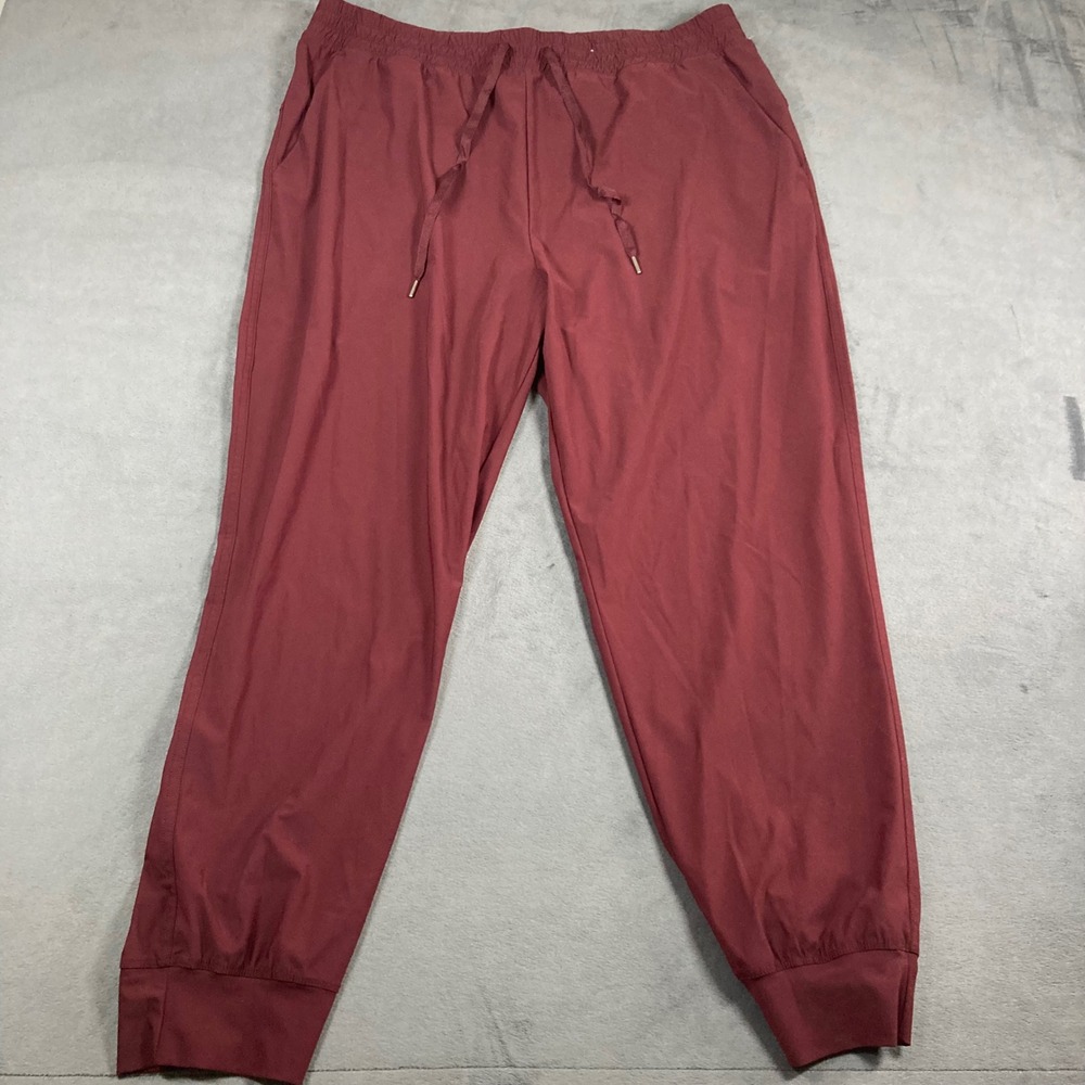 Old Navy SleekTech Go-Dry Joggers Womens XL Burgundy Maroon Athletic Pants